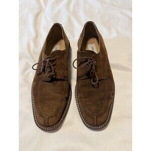 Mezlan Rovigo Brown Suede Lace Up Dress Shoes Men’s Size 8 Made in Spain